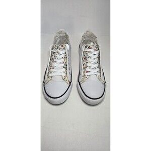 Twisted slip In Step Out shoes White With Floral Detail Unique Sneaker Wmn Sz 10